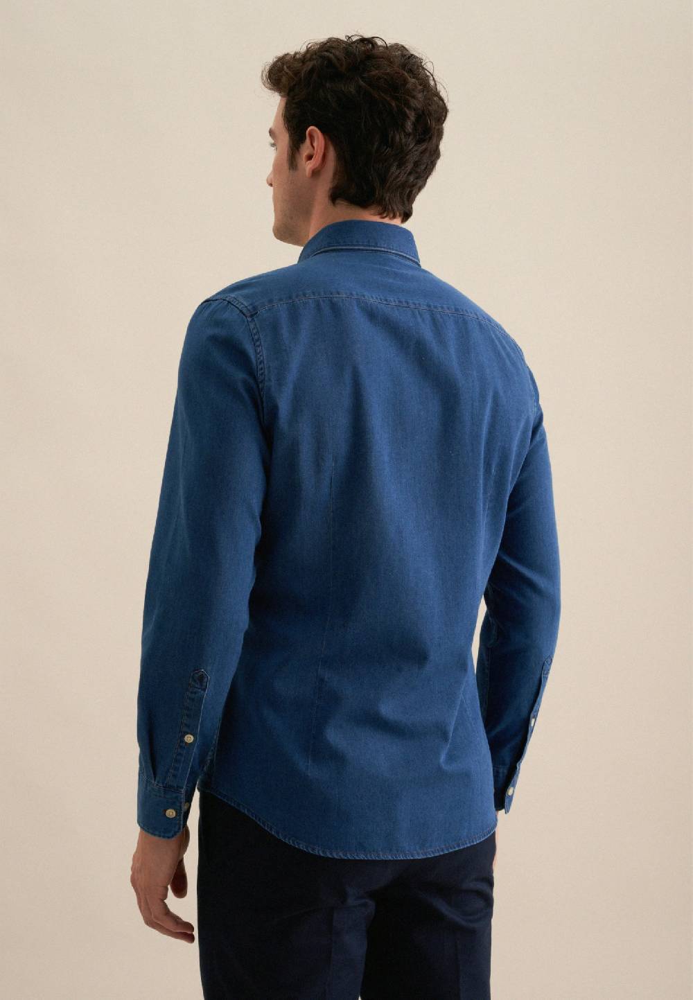 Studio Seidensticker Denim Casual Hemd in Slim mit Button-Down-Kragen Rabatte dieses Monats