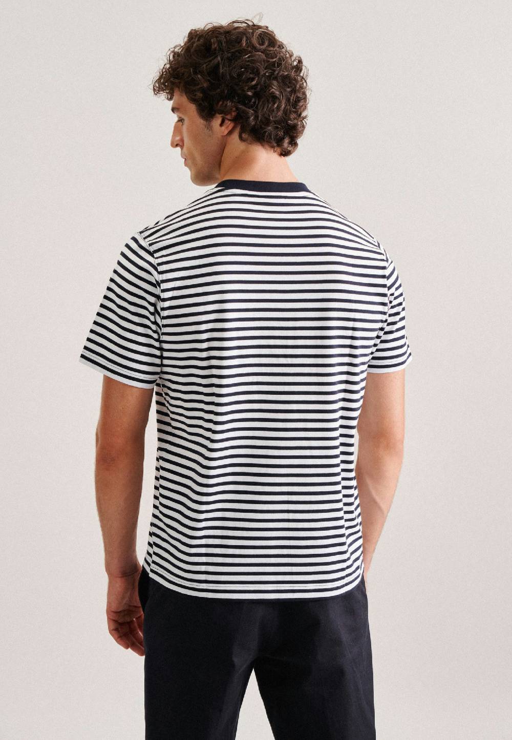 Studio Seidensticker Rundhals T-Shirt Gerader Schnitt (Normal-Fit) Exklusive Angebote