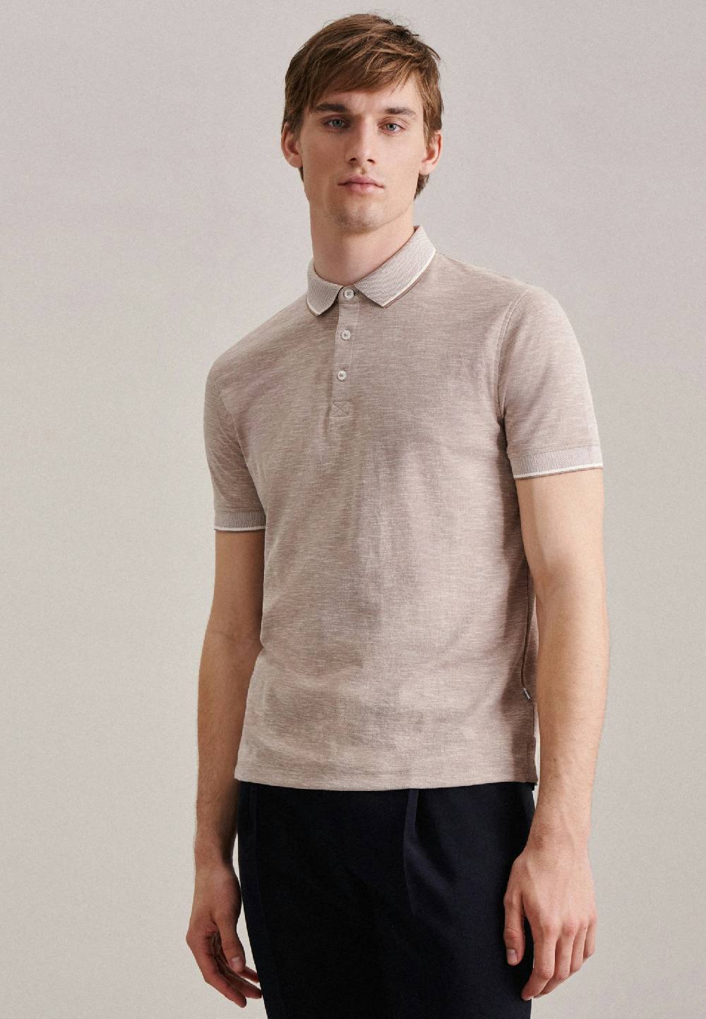 Studio Seidensticker Kragen Polo-Shirt Tailliert (Slim-Fit) Saisonale Angebote