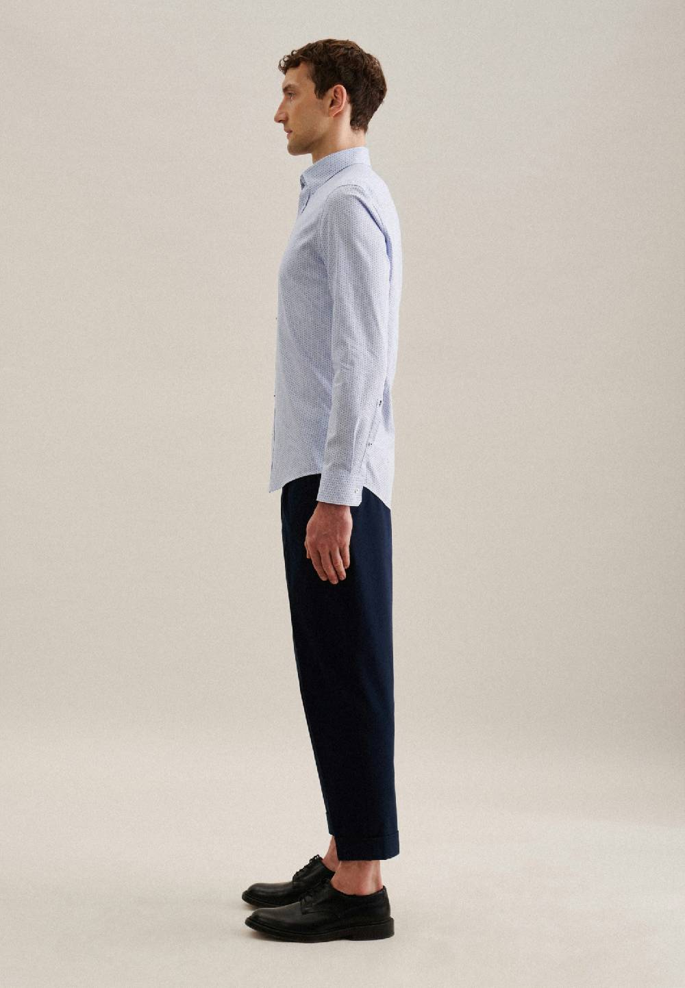 Studio Seidensticker Twill Business Hemd in Slim mit Covered-Button-Down-Kragen Großer Ausverkauf