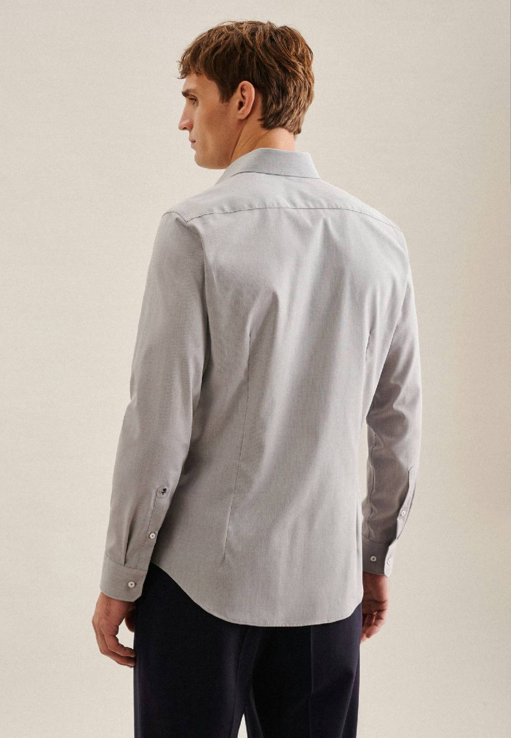 Studio Seidensticker Bügelfreies Struktur Business Hemd in Slim mit Kentkragen Online Shopping