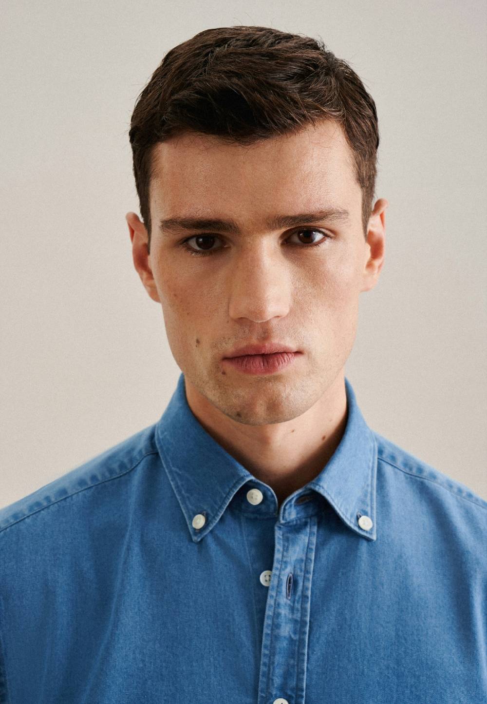 Studio Seidensticker Denim Casual Hemd in Regular mit Button-Down-Kragen Letzte 3 Tage