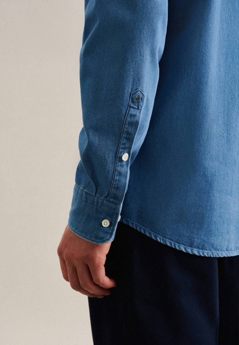 Studio Seidensticker Denim Casual Hemd in Regular mit Button-Down-Kragen Letzte 3 Tage