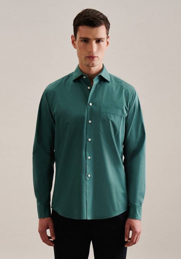Studio Seidensticker Twill Casual Hemd in Regular mit Kentkragen