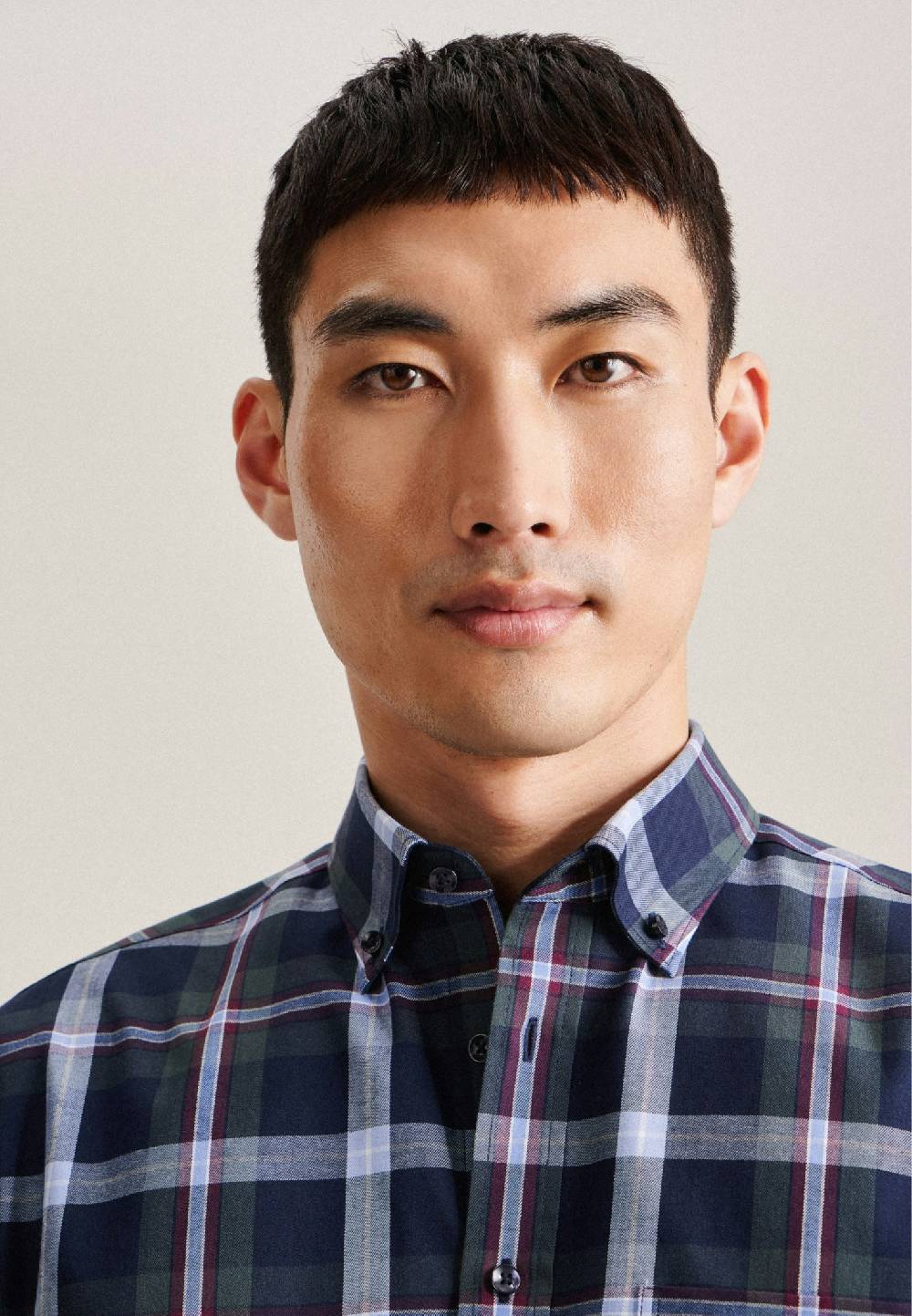 Studio Seidensticker Twill Flanellhemd in Regular mit Button-Down-Kragen Hotsell