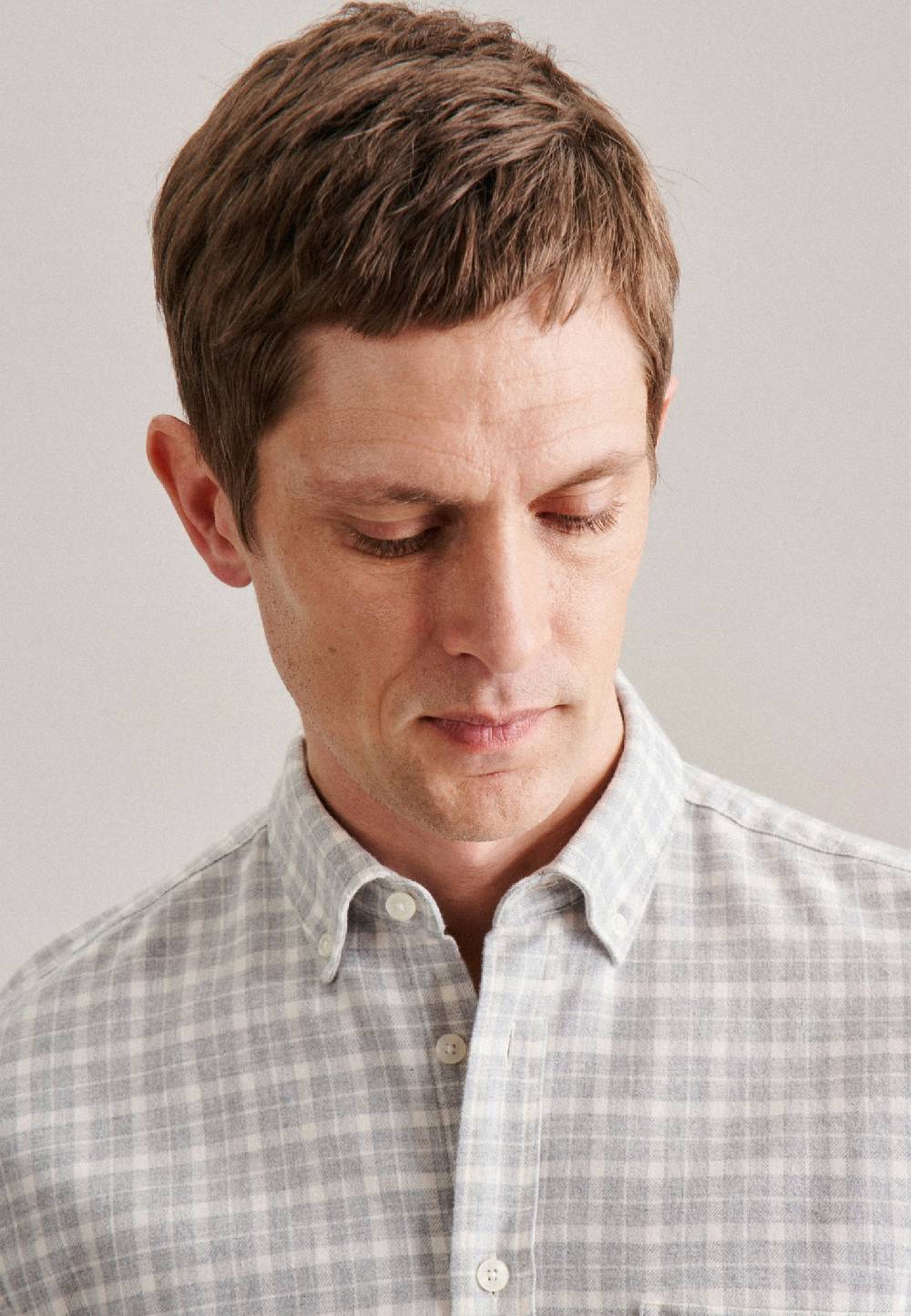Studio Seidensticker Twill Casual Hemd in Regular mit Button-Down-Kragen Schlussverkauf