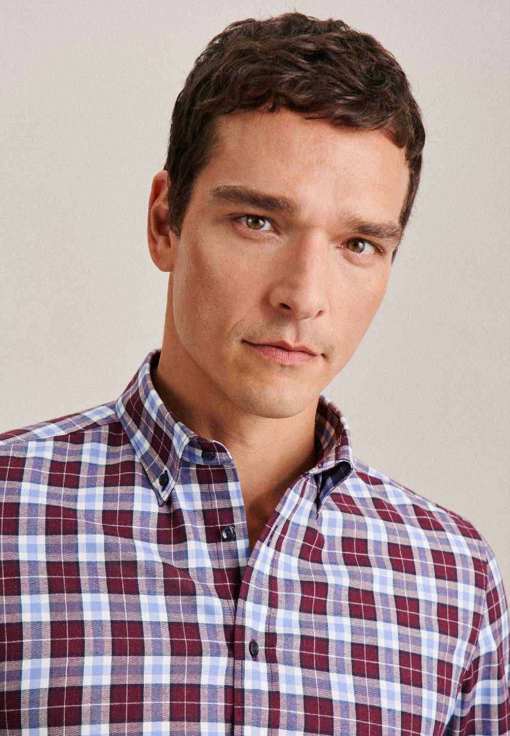 Studio Seidensticker Twill Flanellhemd in Slim mit Button-Down-Kragen Zeitlich begrenztes Angebot