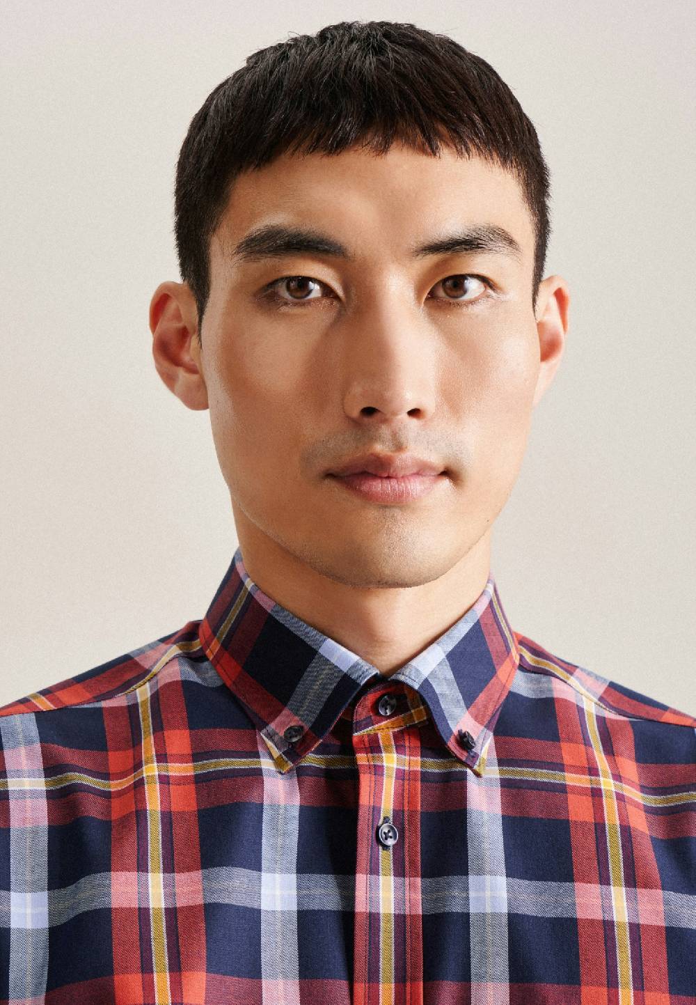 Studio Seidensticker Twill Flanellhemd in Regular mit Button-Down-Kragen Exklusive Angebote