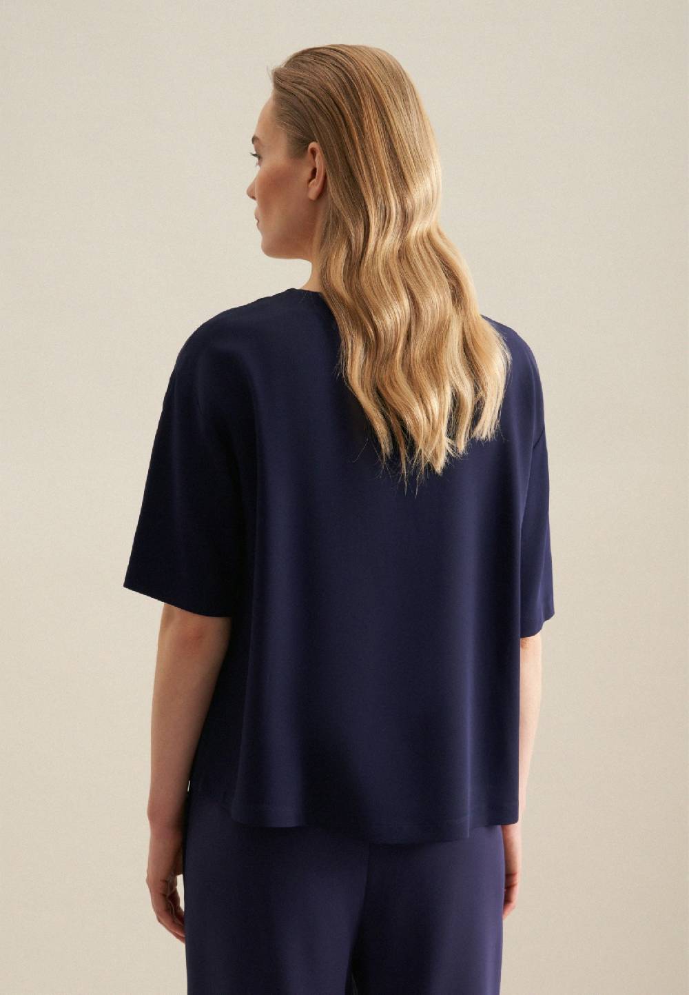 Studio Seidensticker Kurzarm Krepp Shirt Clearance-Verkauf