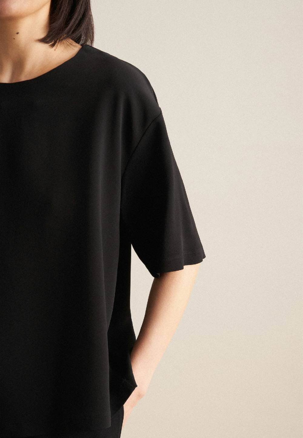 Studio Seidensticker Kurzarm Krepp Shirt Top Angebot
