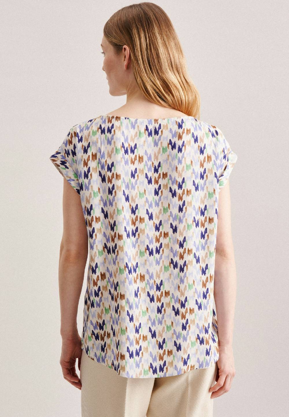 Studio Seidensticker Kurzarm Krepp Shirtbluse Schlussverkauf