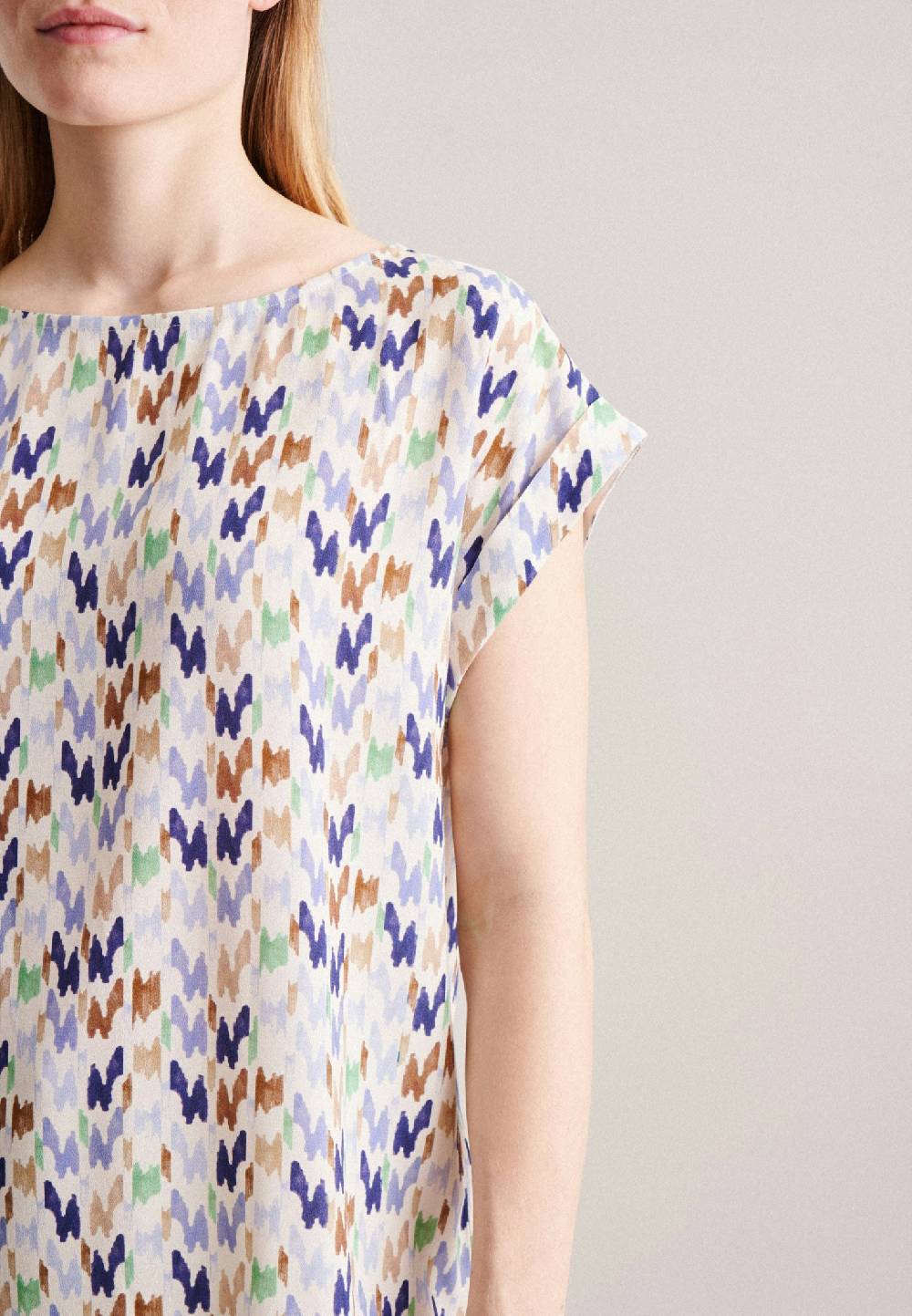 Studio Seidensticker Kurzarm Krepp Shirtbluse Schlussverkauf