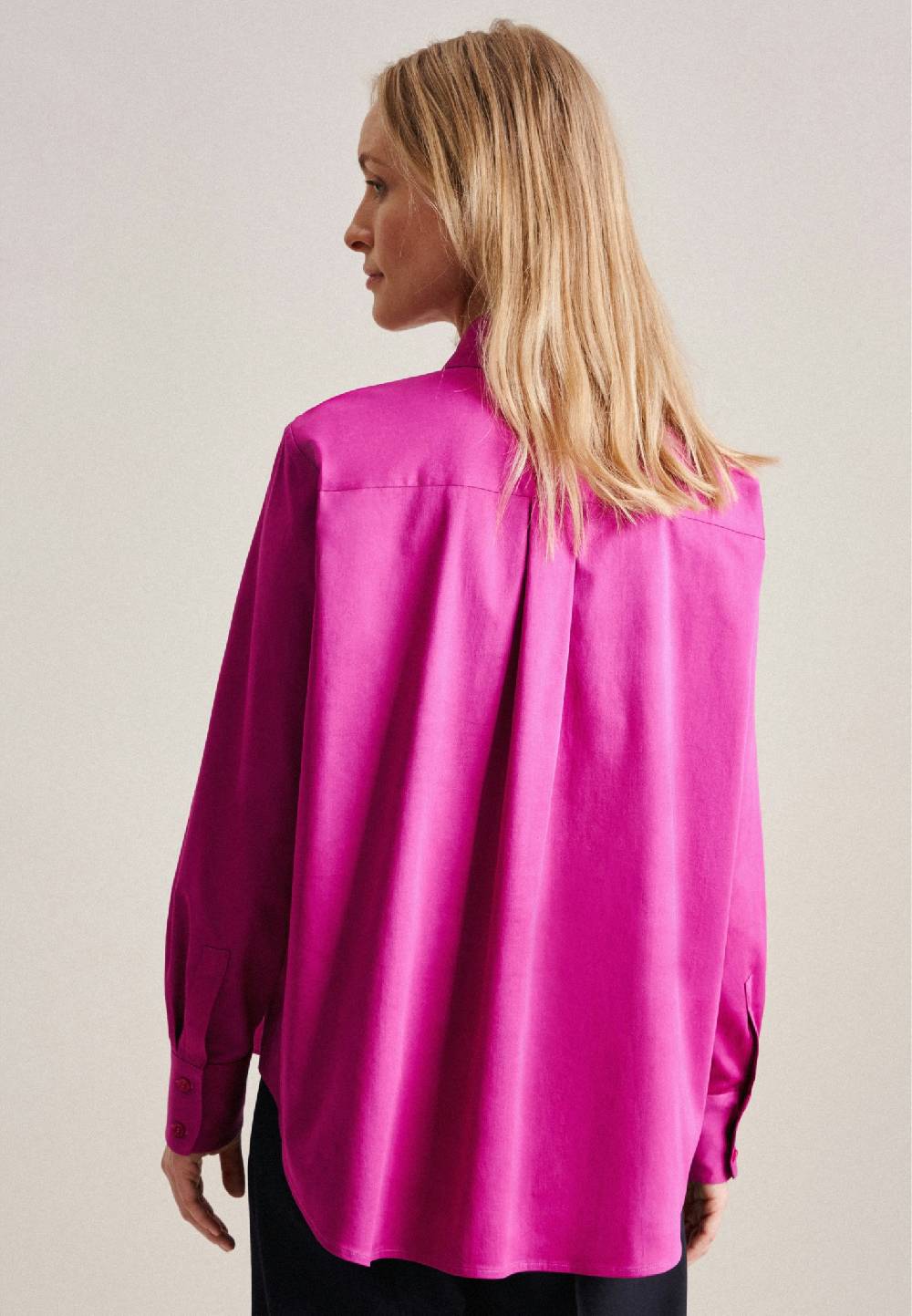Studio Seidensticker Langarm Satin Hemdbluse Versandkostenfrei