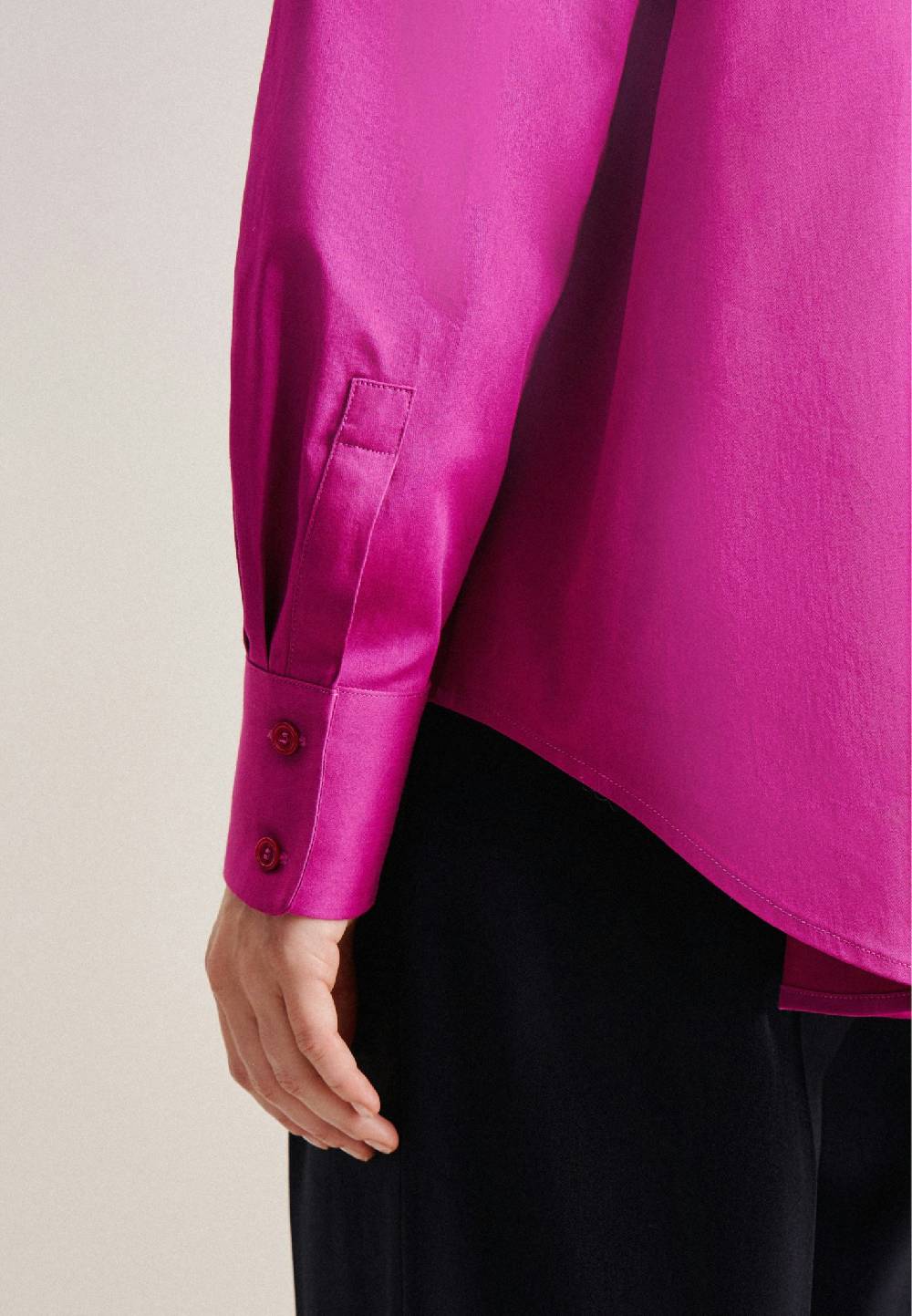 Studio Seidensticker Langarm Satin Hemdbluse Versandkostenfrei