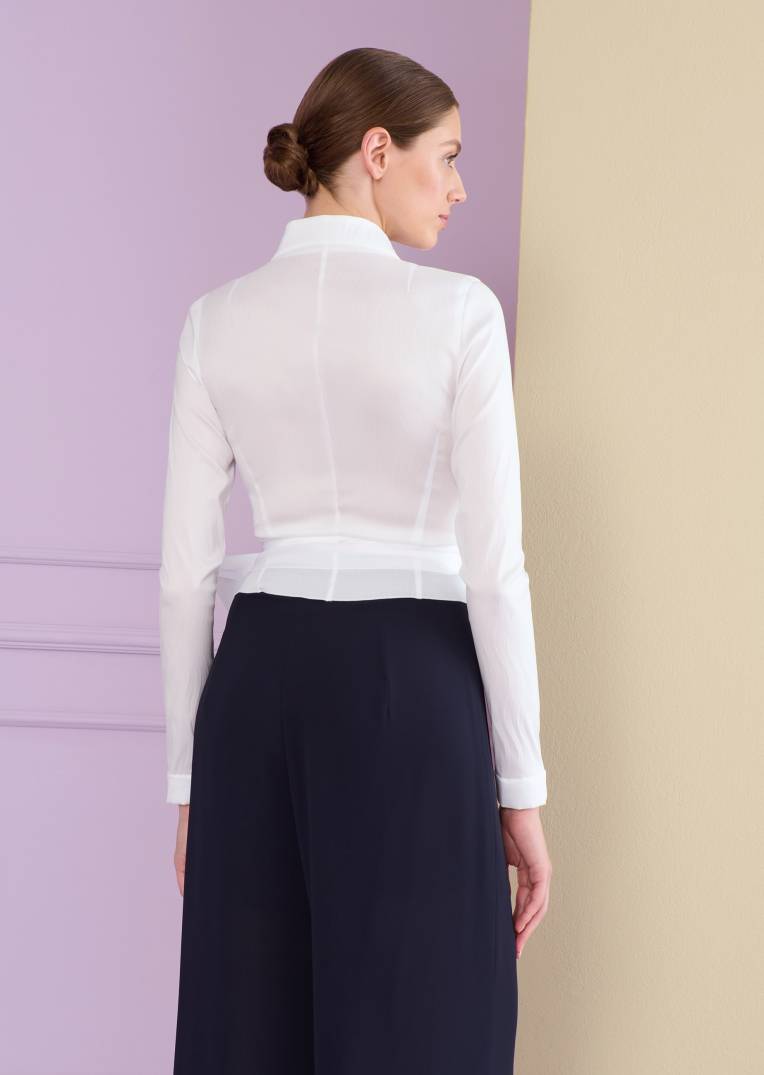 Talbot Runhof Wickelbluse Naxos1 Fabrikladen