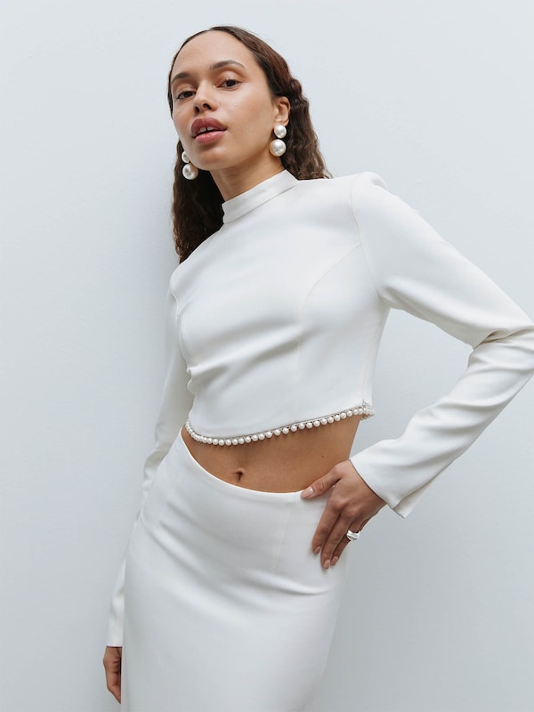 Fleur by Kaviar Gauche Fleur by Kaviar Gauche Bluse 'Bridal' in Weiß Günstig kaufen