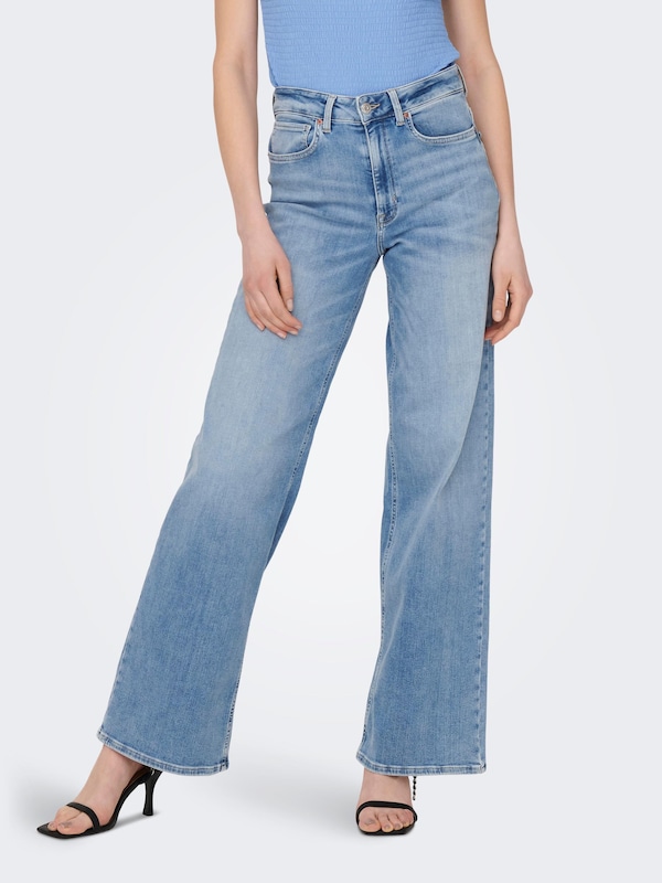 ONLY ONLY Wide Leg Jeans 'Madison' in Blue Denim Flash Sale
