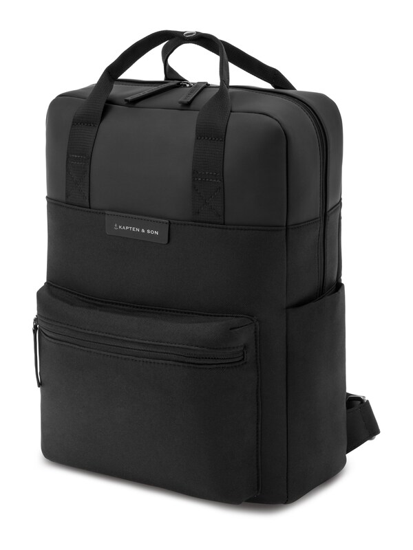 Kapten u0026 Son Kapten & Son Rucksack 'Bergen Small All Black' in Schwarz Kostenlose Rückgabe
