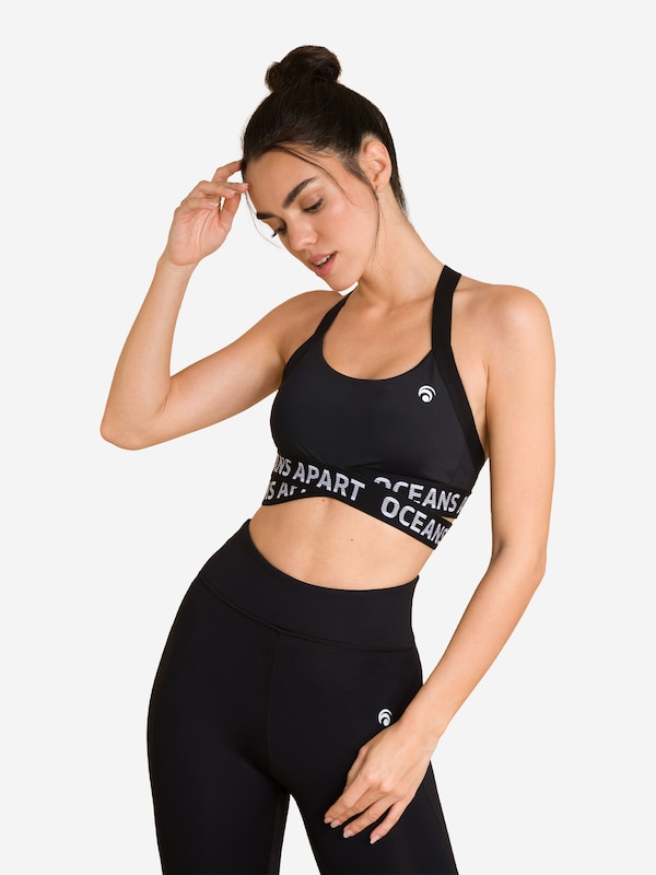 OCEANSAPART OCEANSAPART Bustier Sport-BH 'Beauty' in Schwarz im Angebot