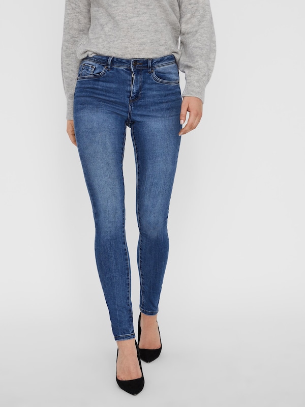 VERO MODA VERO MODA Skinny Jeans 'Tanya' in Blue Denim Blitzangebot