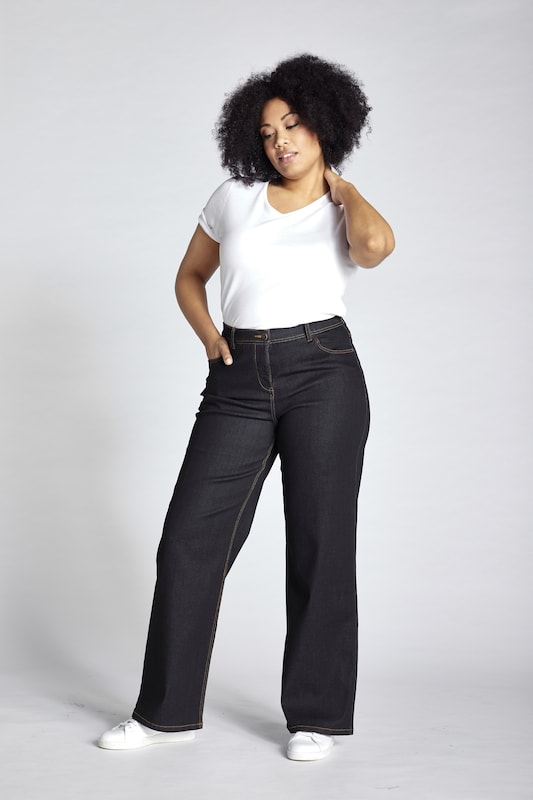 Ulla Popken Ulla Popken Wide Leg Jeans in Nachtblau Bis zu 50% Rabatt