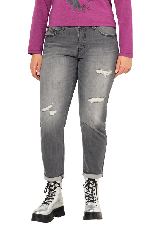 Ulla Popken Ulla Popken Wide Leg Jeans in Grau Fabrikladen