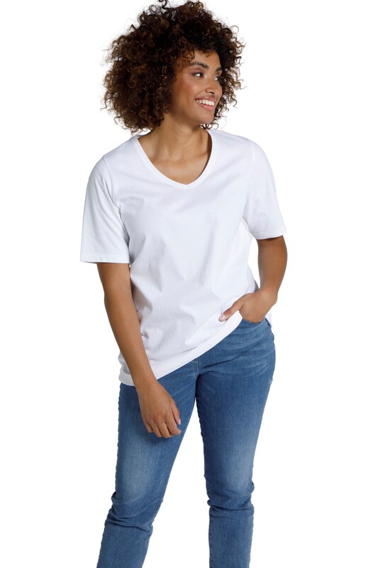 Ulla Popken Ulla Popken T-Shirt (GOTS) in Schwarz Begrenzt auf 3 Tage