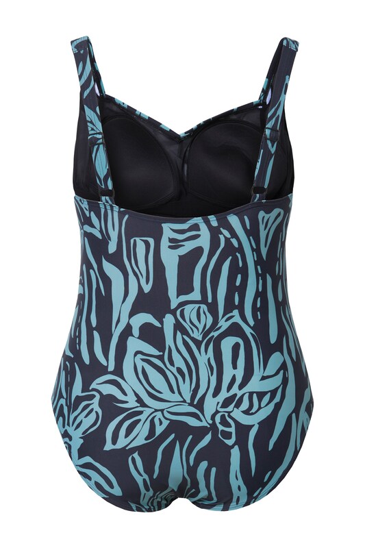 Ulla Popken Ulla Popken Bustier Badeanzug in Blau Im Verkauf