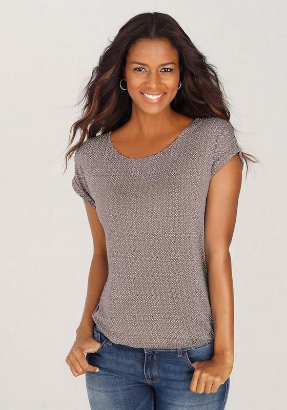 LASCANA LASCANA T-Shirts in Taupe Schwarz Angebote