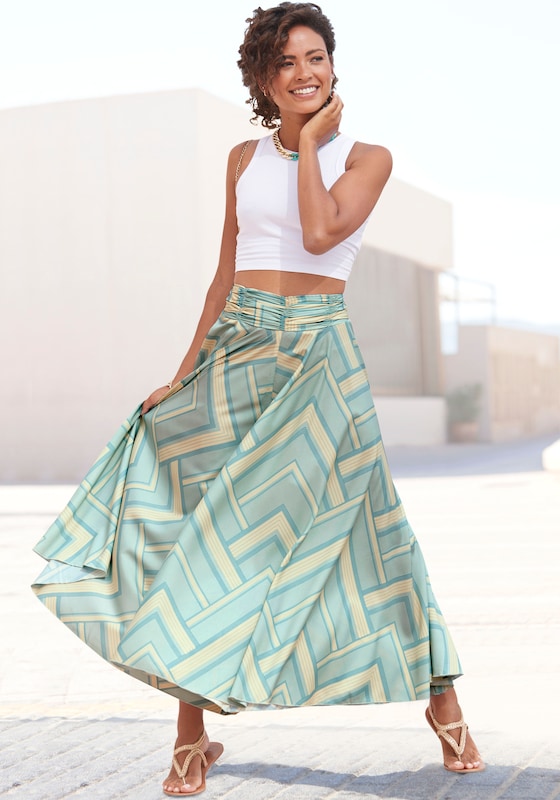 LASCANA LASCANA Wide Leg Hosenrock in Mint Günstig kaufen