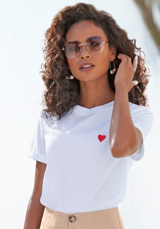 LASCANA LASCANA T-Shirt in Weiß Flash Sale