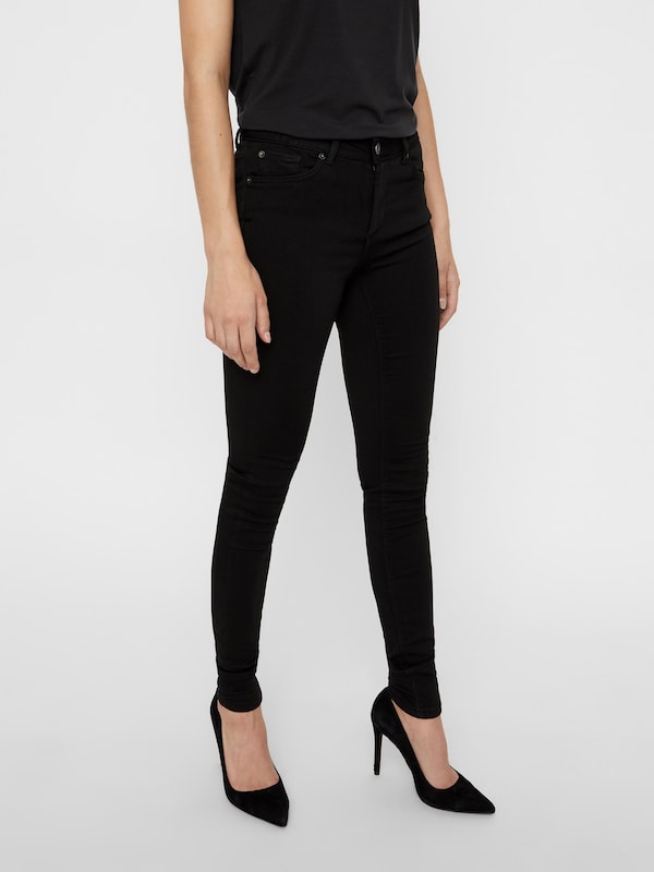 VERO MODA VERO MODA Skinny Jeans 'Lux' in Black Denim Osterangebot