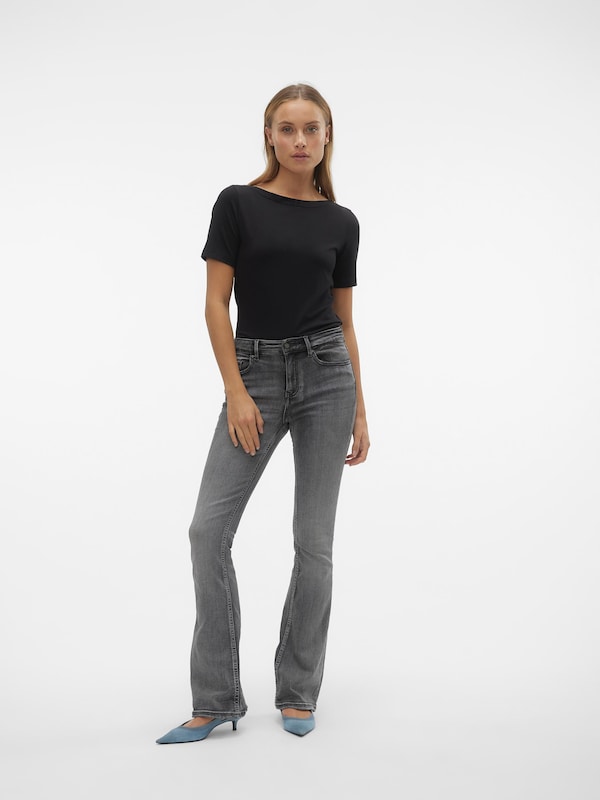 VERO MODA VERO MODA Flared Jeans 'Flash' in Grey Denim Lagerräumung