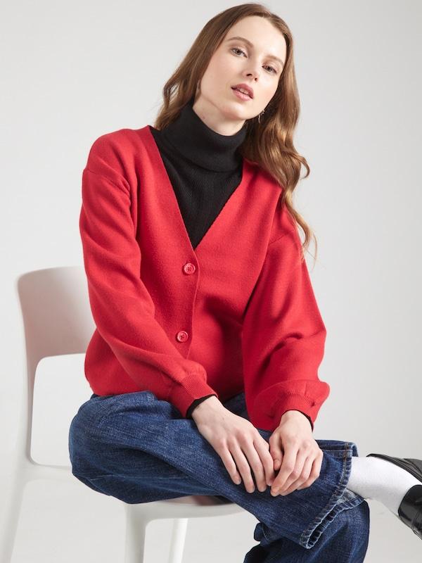 VERO MODA VERO MODA Strickjacke 'VMGold' in Rot Riesige Ersparnisse