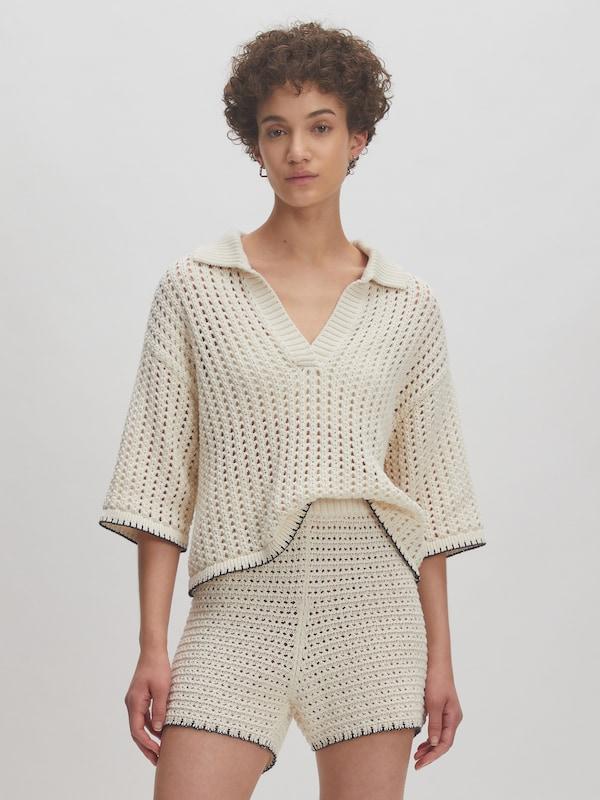 EDITED EDITED Pullover 'Sarai' (GRS) in Beige Beigemeliert Räumungsverkauf