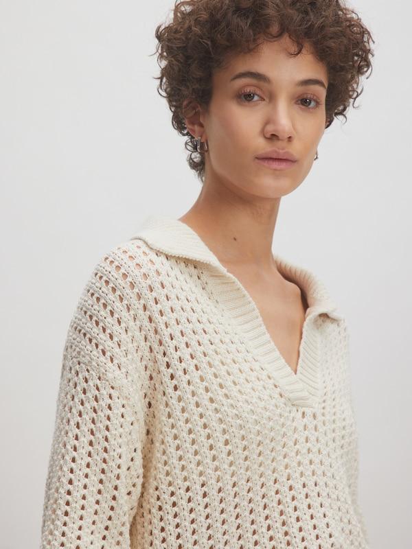 EDITED EDITED Pullover 'Sarai' (GRS) in Beige Beigemeliert Räumungsverkauf
