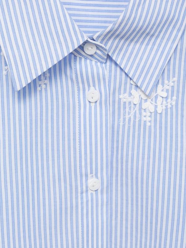 MANGO MANGO Bluse 'PALOMA' in Hellblau Letzte 3 Tage