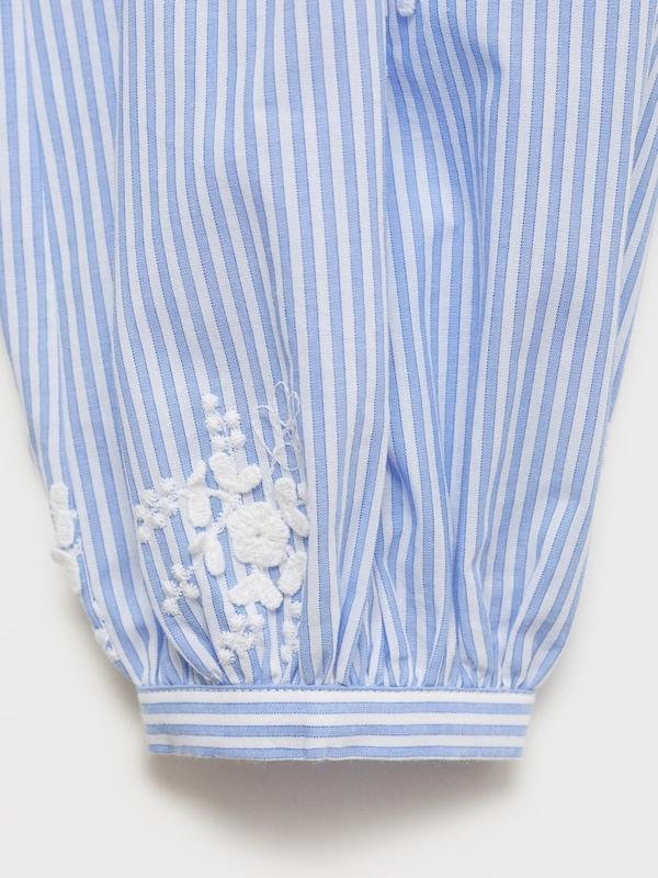 MANGO MANGO Bluse 'PALOMA' in Hellblau Letzte 3 Tage