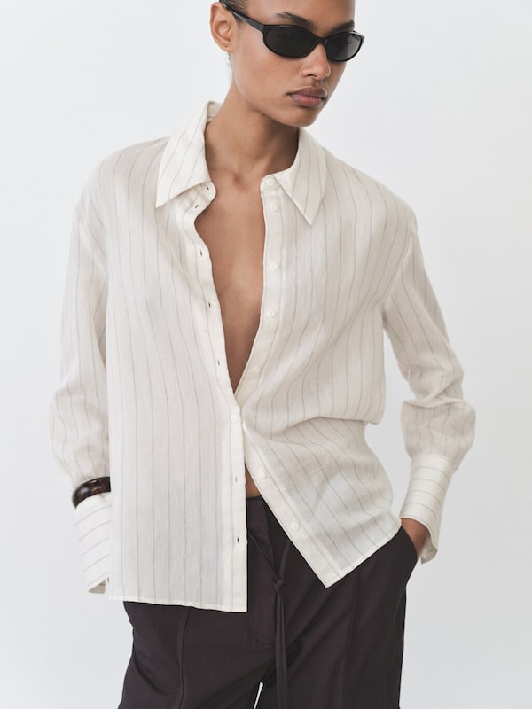MANGO MANGO Bluse 'CORTAZAR' in Ecru Bis zu 65% Rabatt