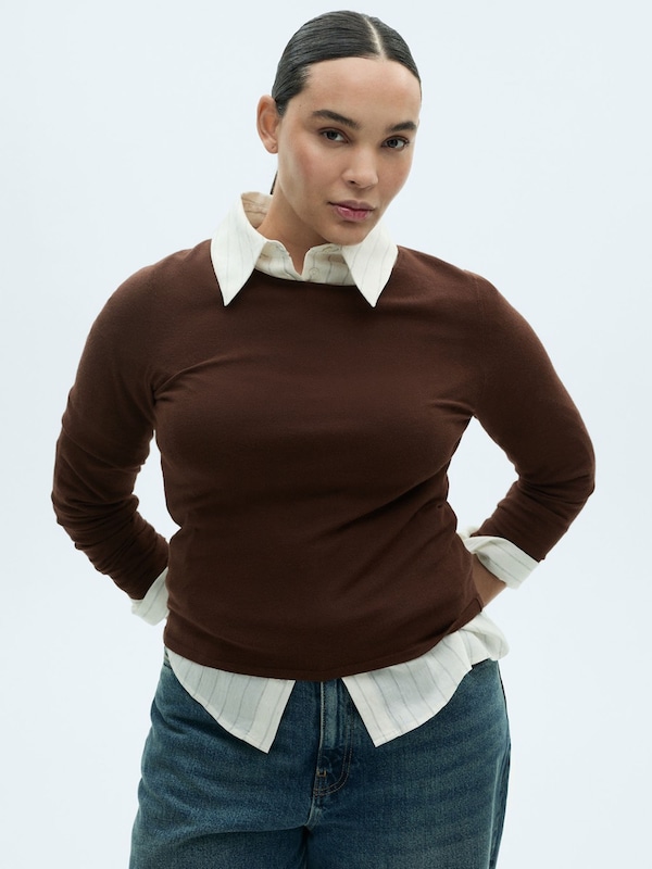 MANGO MANGO Pullover 'RIRA' in Braun Vierteljährliche Förderung