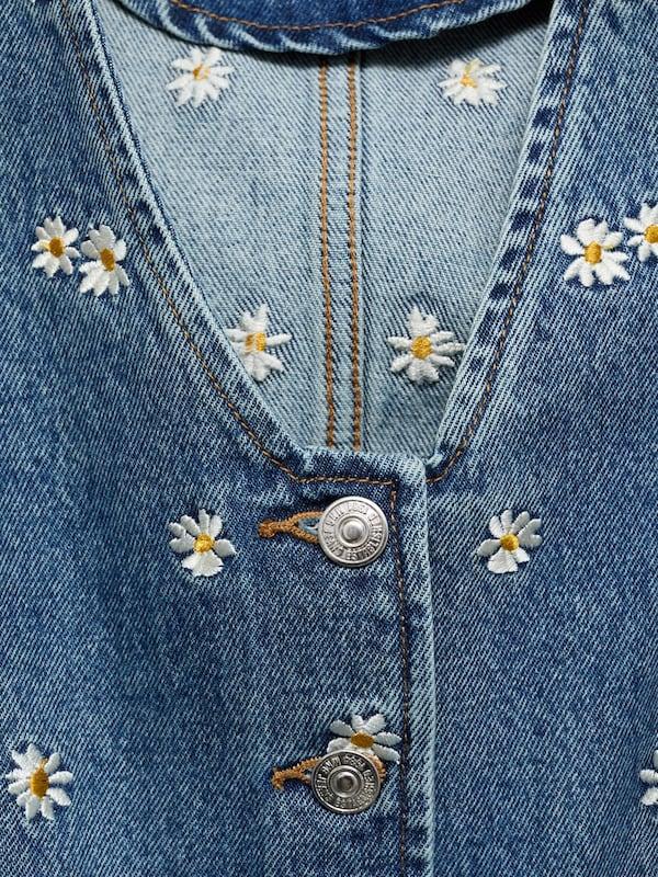 MANGO MANGO Weste 'MASSY' in Blue Denim Bis zu 55% Rabatt