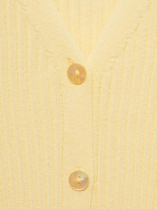 MANGO MANGO Strickjacke 'BUGAMBI' in Gelb Super Rabatt