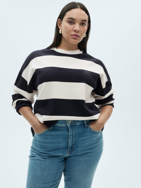 MANGO MANGO Pullover 'LOTUINI' in Navy Im Verkauf