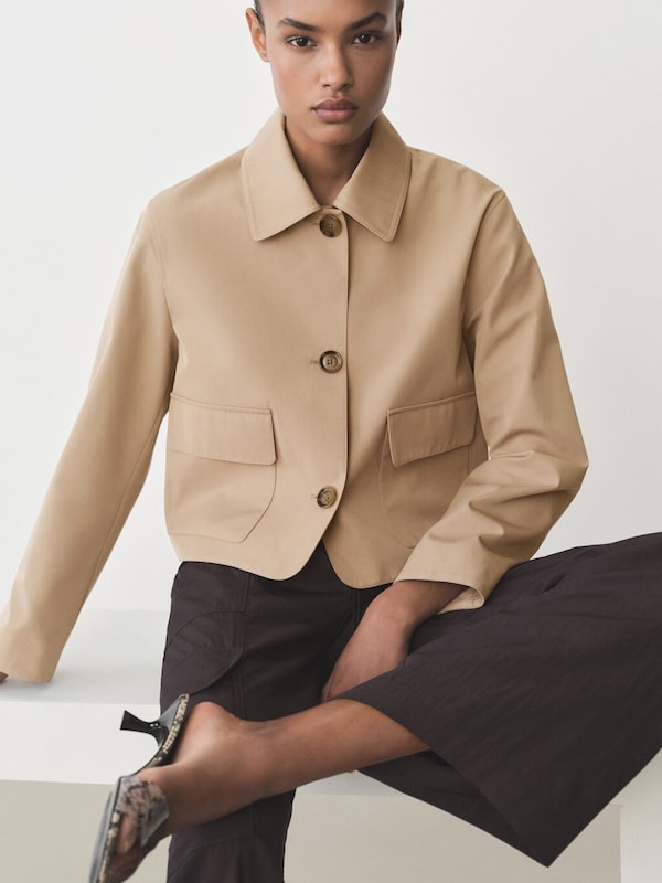 MANGO MANGO Jacke 'Newyork' in Khaki Online