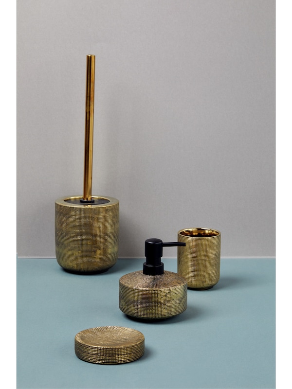 Wenko Wenko Bad-Accessoire Set 'Rivara' in Gold Bis zu 50% Rabatt