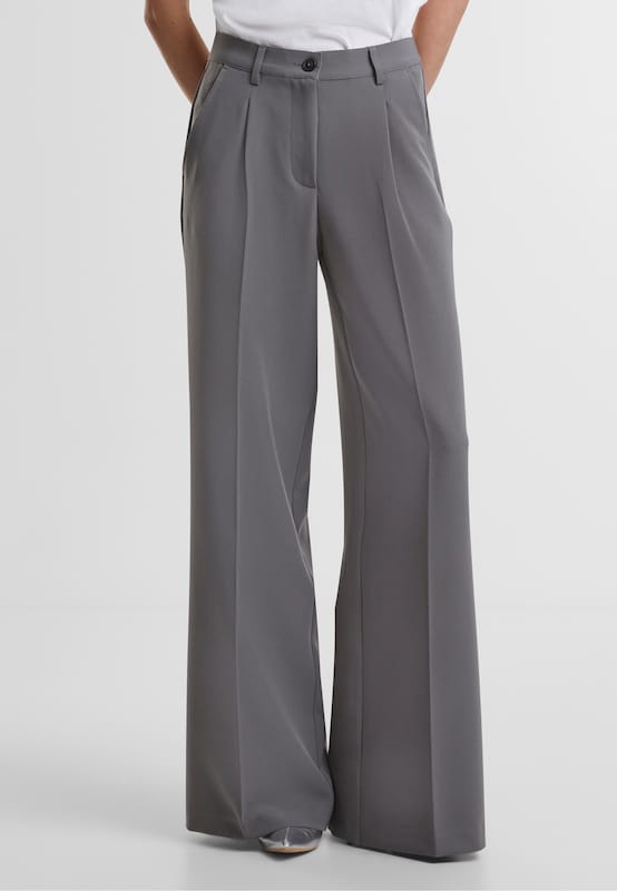 Urban Classics Urban Classics Wide Leg Bundfaltenhose in Grau Valentinstagsangebot