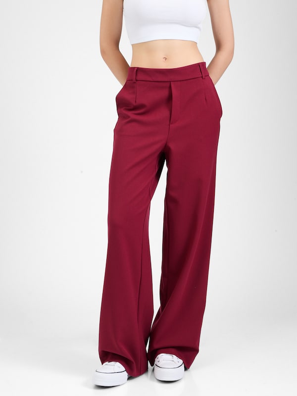 VILA VILA Wide Leg Hose 'VIVARONE' in Dunkelrot Neuheiten