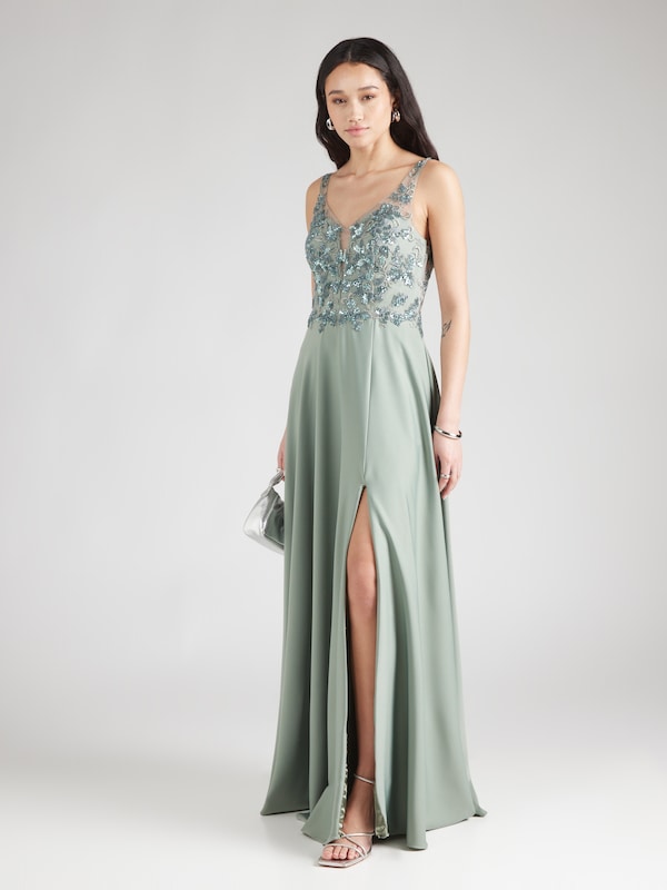 Unique Unique Kleid in Pastellgrün Große Rabatte
