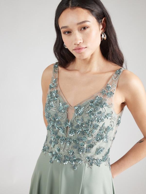 Unique Unique Kleid in Pastellgrün Große Rabatte