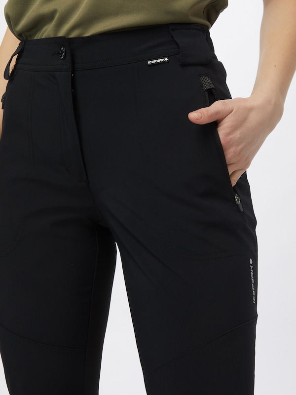 ICEPEAK ICEPEAK Regular Outdoorhose 'Doral' in Schwarz Bis zu 50% Rabatt